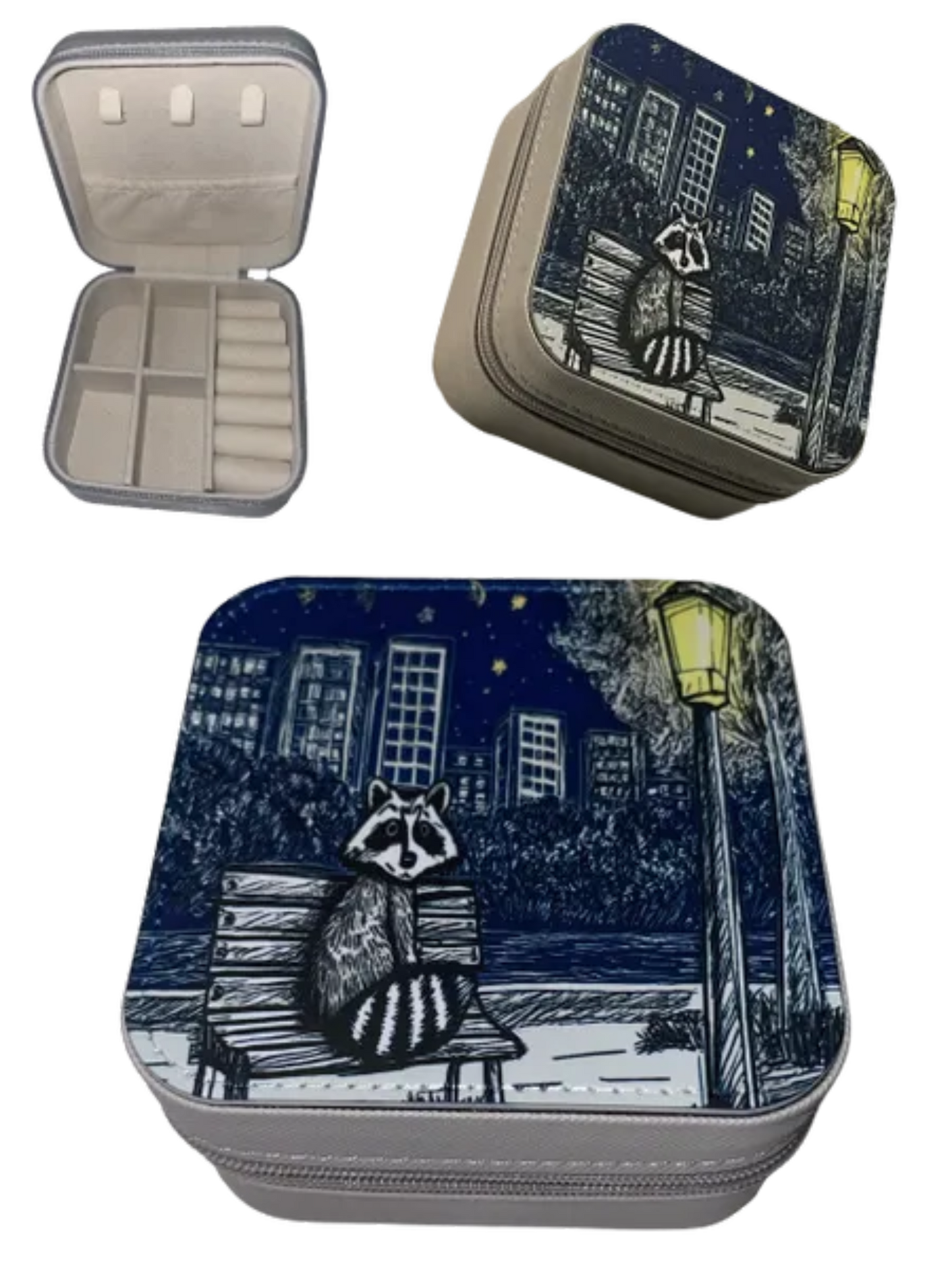 Boîte de rangement à bijoux de voyage Trash Panda
