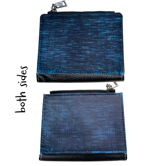 Portefeuille bleu à deux volets