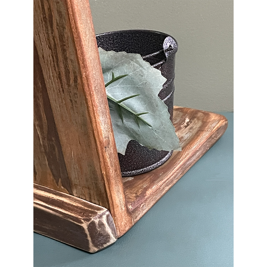 Handmade Rustic Pine Wood Bottle Opener w/ Cap Catch Bucket Cabin Bar Decor